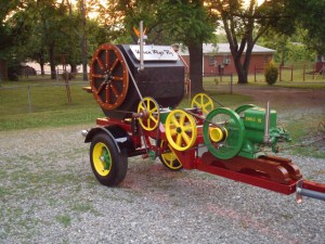 'When Pigs Fly' hand-made John Deere powered  rotisserie BBQ unit