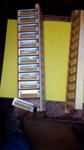 Wax has failed on the bass side and a reed has come loose